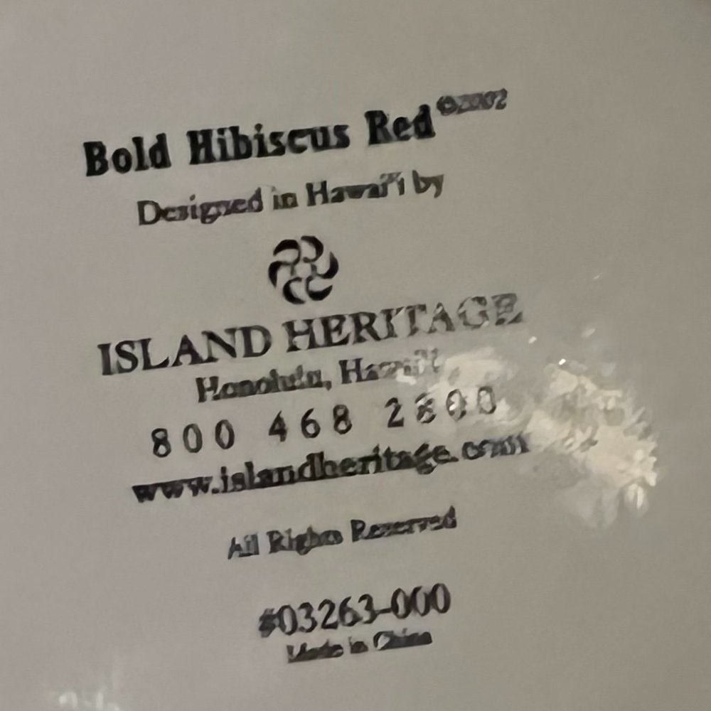 Vintage Bold Hibiscus Red Mug by Island Heritage Hawaii - Picture 5 of 5